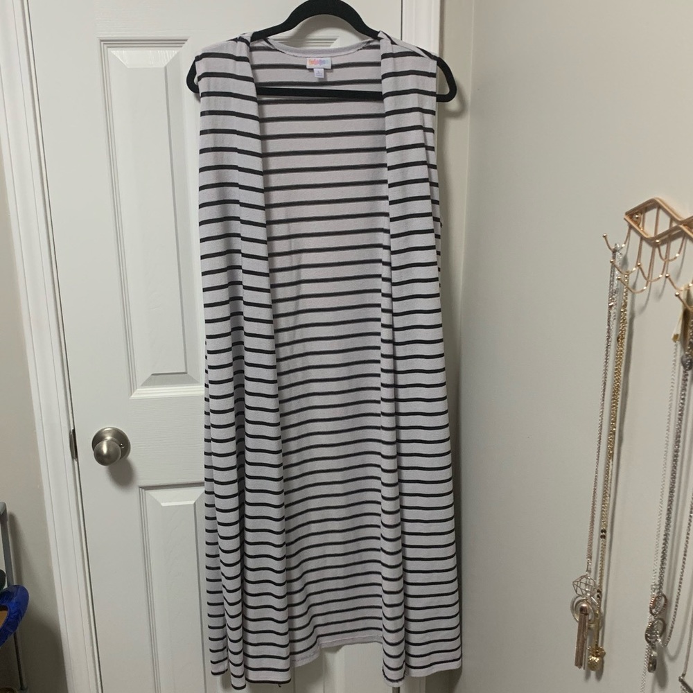 LuLaRoe Joy black and white stripe